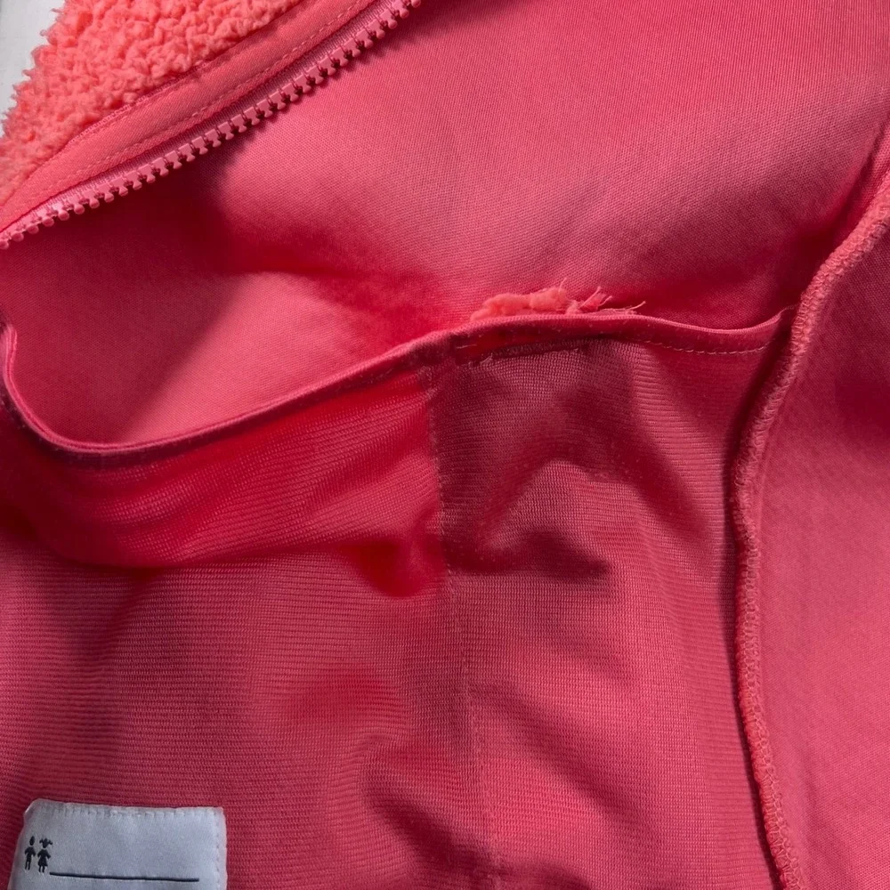 Columbia Coral Pink Fuzzy Fleece Jacket XL Full‎ Zip Girls Outdoor, Cozy READ